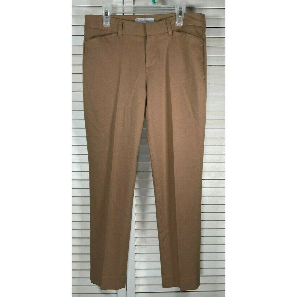 Gap Slim Cropped Career Casual Tan Pants Stretch Size 00